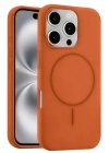 Mey İthalat®   iPhone 16 Pro Kılıf Jully Magsafe Kapak - Turuncu