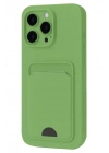 Mey İthalat®  iPhone 16 Pro Kılıf Kelvin Kartvizitli Silikon - Açık Yeşil