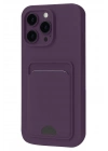 Mey İthalat®  iPhone 16 Pro Kılıf Kelvin Kartvizitli Silikon - Derin Mor