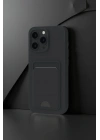 Mey İthalat®  iPhone 16 Pro Kılıf Kelvin Kartvizitli Silikon - Lacivert