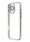 Mey İthalat®  iPhone 16 Pro Kılıf  Lensli Silikon - Gümüş
