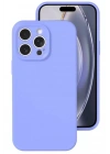 Mey İthalat®   iPhone 16 Pro Kılıf Nano içi Kadife Silikon - Lila
