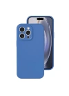 Mey İthalat®  iPhone 16 Pro Kılıf Nano içi Kadife Silikon - Mavi