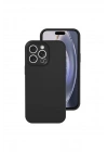 Mey İthalat®  iPhone 16 Pro Kılıf Nano içi Kadife Silikon - Siyah
