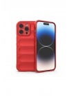 Mey İthalat®  iPhone 16 Pro Kılıf Optimum Silikon - Kırmızı