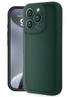 Mey İthalat®  iPhone 16 Pro Kılıf Viera Silikon - Koyu Yeşil