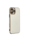 Mey İthalat®  iPhone 16 Pro Kılıf Volet Silikon - Beyaz
