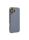 Mey İthalat®  iPhone 16 Pro Kılıf Volet Silikon - Mavi