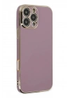 Mey İthalat®  iPhone 16 Pro Kılıf Volet Silikon - Mor