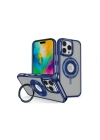 Mey İthalat®  iPhone 16 Pro Max Banza Magsafe Standlı Kapak - Lacivert