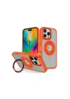 Mey İthalat®  iPhone 16 Pro Max Banza Magsafe Standlı Kapak - Turuncu