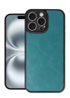 Mey İthalat®   iPhone 16 Pro Max Kılıf Aras Deri Kapak - Açık Yeşil