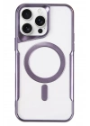 Mey İthalat®  iPhone 16 Pro Max Kılıf Boyi Magsafe Silikon Kapak - Derin Mor