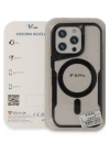 Mey İthalat®  iPhone 16 Pro Max Kılıf Boyi Magsafe Silikon Kapak - Derin Mor
