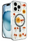 Mey İthalat®  iPhone 16 Pro Max Kılıf Daisy Simli Magsafe Kapak - Siyah