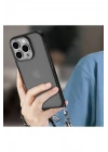 Mey İthalat®  iPhone 16 Pro Max Kılıf Elegant Kapak - Siyah