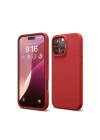 Mey İthalat®  iPhone 16 Pro Max Kılıf First Silikon - Kırmızı