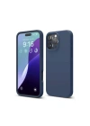 Mey İthalat®  iPhone 16 Pro Max Kılıf First Silikon - Lacivert