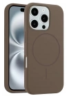 Mey İthalat®   iPhone 16 Pro Max Kılıf Jully Magsafe Kapak - Kahverengi