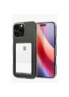 Mey İthalat®  iPhone 16 Pro Max Kılıf Kart Şeffaf Silikon - Şeffaf