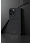 Mey İthalat®  iPhone 16 Pro Max Kılıf Kelvin Kartvizitli Silikon - Bordo