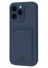 Mey İthalat®  iPhone 16 Pro Max Kılıf Kelvin Kartvizitli Silikon - Lacivert