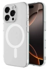 Mey İthalat®  iPhone 16 Pro Max Kılıf Magneticsafe Şeffaf Silikon - Şeffaf