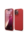 Mey İthalat®  iPhone 16 Pro Max Kılıf Nano içi Kadife Silikon - Kırmızı