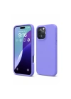 Mey İthalat®   iPhone 16 Pro Max Kılıf Nano içi Kadife Silikon - Lila