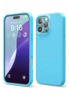 Mey İthalat®  iPhone 16 Pro Max Kılıf Nano içi Kadife Silikon - Mavi