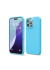 Mey İthalat®  iPhone 16 Pro Max Kılıf Nano içi Kadife Silikon - Mavi