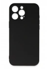 Mey İthalat®  iPhone 16 Pro Max Kılıf Nano içi Kadife Silikon - Siyah