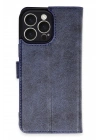 Mey İthalat®  iPhone 16 Pro Max Kılıf Trend S Plus Kapaklı Kılıf - Lacivert