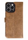 Mey İthalat®  iPhone 16 Pro Max Kılıf Trend S Plus Kapaklı Kılıf - Taba