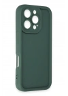 Mey İthalat®  iPhone 16 Pro Max Kılıf Viera Silikon - Koyu Yeşil