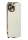 Mey İthalat®  iPhone 16 Pro Max Kılıf Volet Silikon - Beyaz