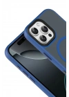 Mey İthalat®   iPhone 16 Pro Max Megane Magsafe Kapak - Lacivert