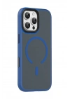 Mey İthalat®   iPhone 16 Pro Max Megane Magsafe Kapak - Lacivert