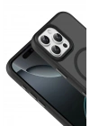 Mey İthalat®   iPhone 16 Pro Max Megane Magsafe Kapak - Siyah