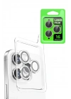 Mey İthalat®  iPhone 16 Pro Max Raze Metal Kamera Lens - Beyaz