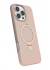 Mey İthalat®   iPhone 16 Pro Max Regal Magsafe Standlı Kapak - Çöl Titanyum