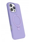 Mey İthalat®   iPhone 16 Pro Max Regal Magsafe Standlı Kapak - Lila