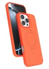 Mey İthalat®   iPhone 16 Pro Max Regal Magsafe Standlı Kapak - Turuncu