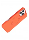 Mey İthalat®   iPhone 16 Pro Max Regal Magsafe Standlı Kapak - Turuncu