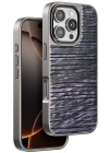 Mey İthalat®  iPhone 16 Pro Max Wave Kapak - Derin Mor
