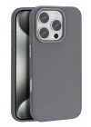 Mey İthalat®  iPhone 16 Pro Max Wonder Deri Magsafe Kapak - Titan Gri