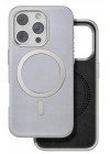 Mey İthalat®  iPhone 16 Pro Puskas Magsafe Kapak - Titan Gri