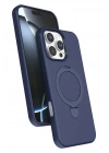 Mey İthalat®   iPhone 16 Pro Regal Magsafe Standlı Kapak - Lacivert