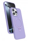 Mey İthalat®   iPhone 16 Pro Regal Magsafe Standlı Kapak - Lila