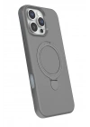 Mey İthalat®   iPhone 16 Pro Regal Magsafe Standlı Kapak - Titan Gri